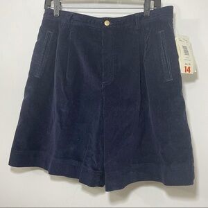 NWT vintage  Liz Claiborne sport corduroy Bermuda shorts 12p navy blue